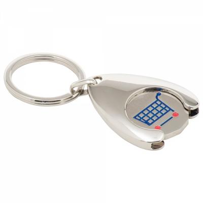 Image of Wishbone Trolley Coin Keyring (Stamped Iron Soft Enamel Infill)