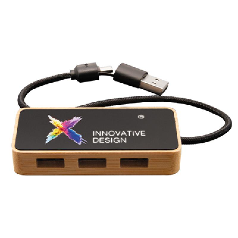 Image of SCX.design H21 8-in-1 Wooden USB Hub